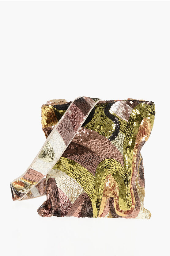 Dsquared2 Sequined Camouflage Crossbody Bag