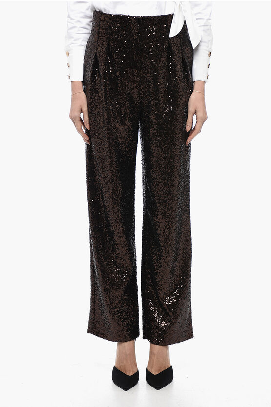 In The Mood For Love Sequined Clyde Pants With Wide Leg