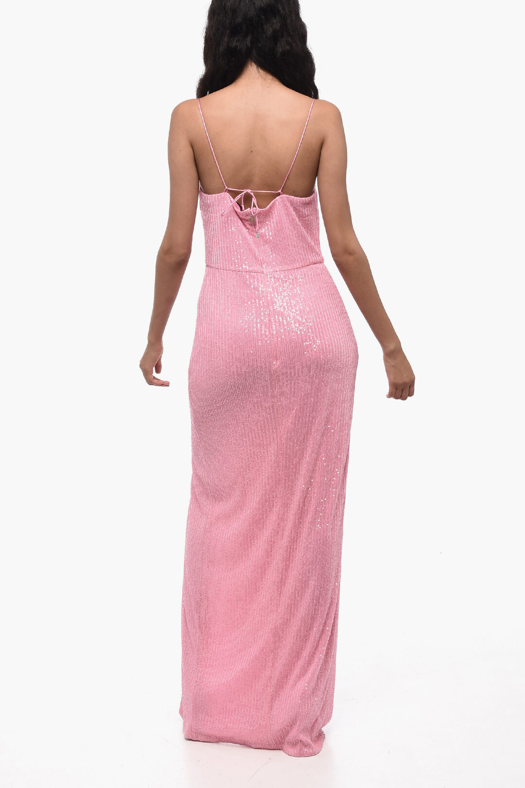 Rotate Sequined Maxi Dress with Wide Slit women - Glamood Outlet