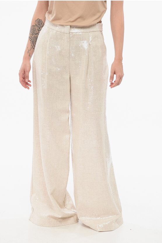 Federica Tosi Sequined Palazzo Pants