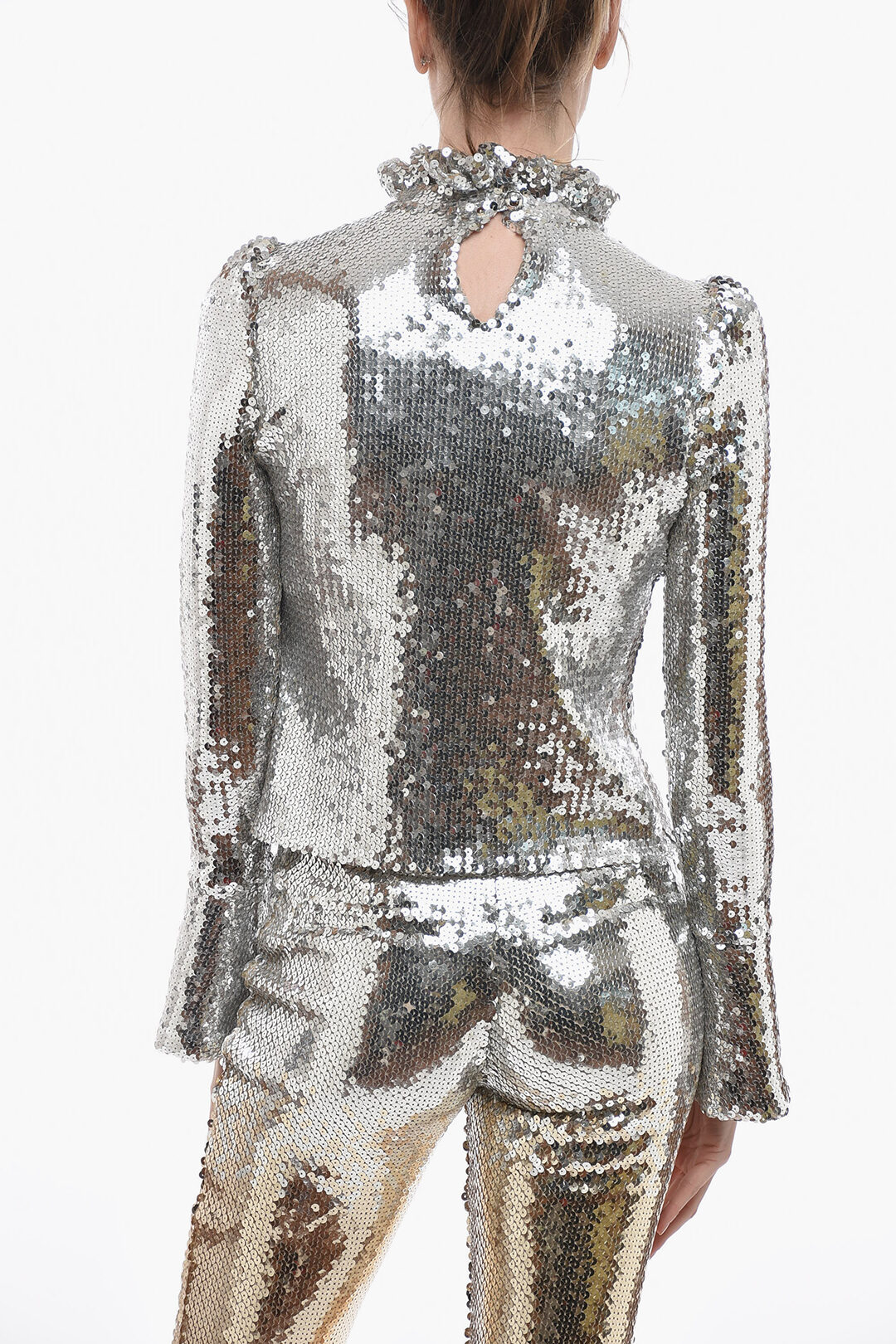 Paco Rabanne Sequined Top with Bell Sleeves women - Glamood