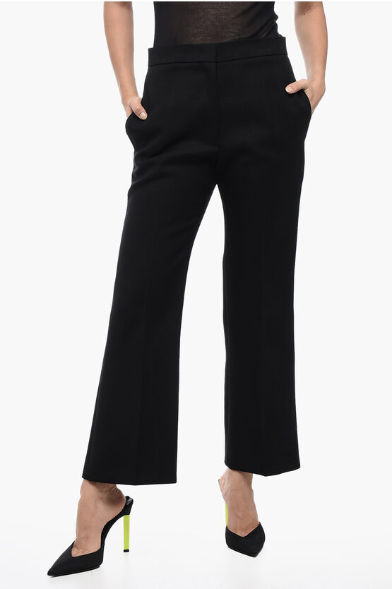 Jil Sander Serge Wool Cropped Pantspantaloni Crop In Lana Serge