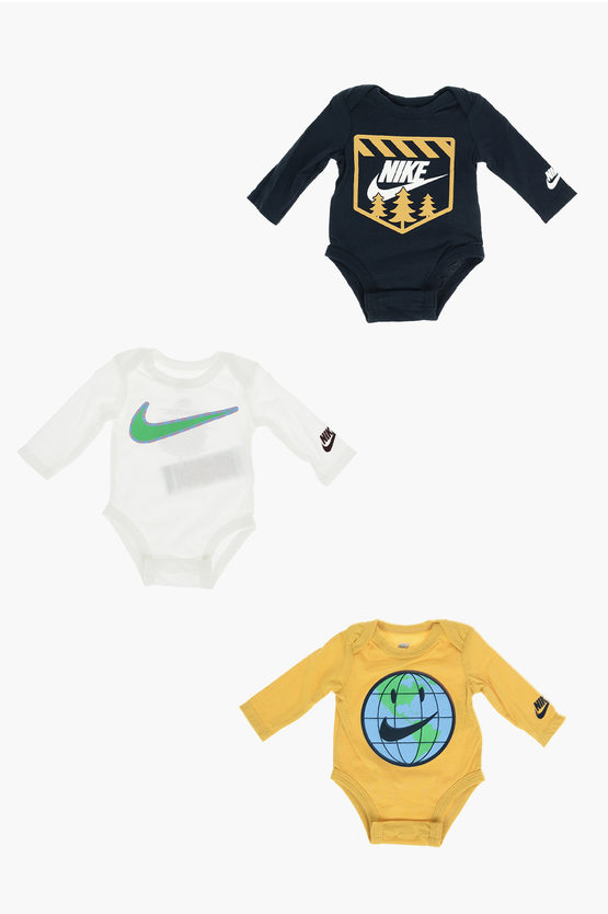 Set 3 Body Stampati a manica Lunga