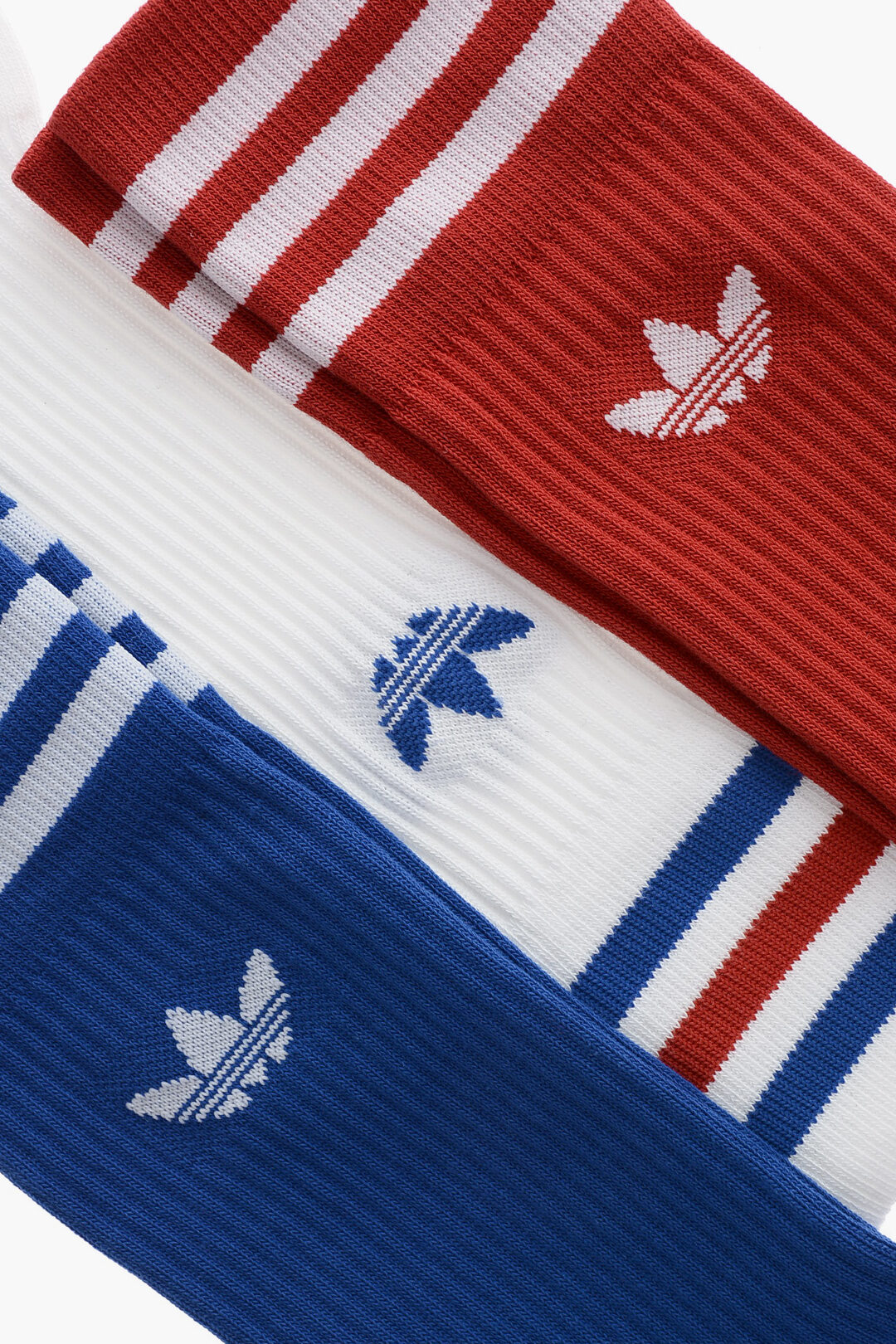 Adidas Set Paia di Calzini Lunghi a Costine con Dettagli a