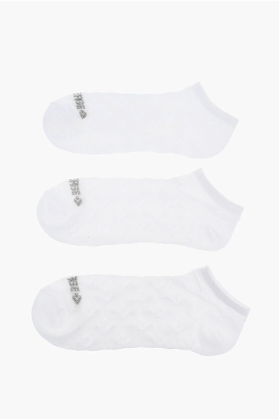 Converse Set 3 Pairs Of Solid Color Socks With All-over Logo