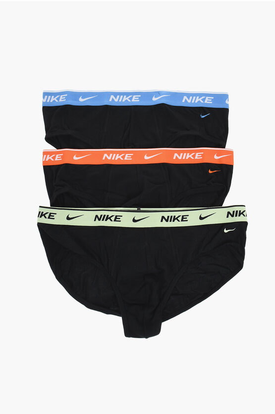 Nike Set 3 Pairs Of Stretch Cotton Briefs With Logoed Elastic Ban