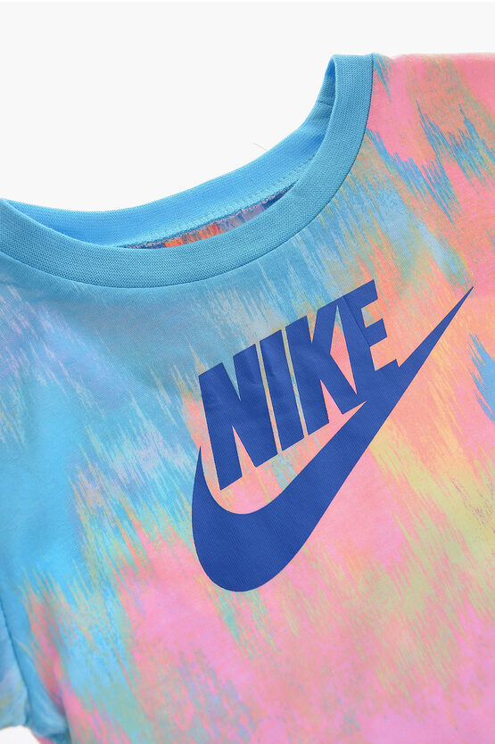 Set aus T-Shirt mit Rundhalsausschnitt und Radler-Shorts mit Logodruck