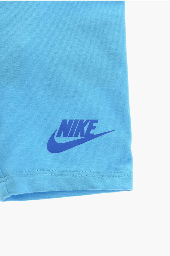 Set aus T-Shirt mit Rundhalsausschnitt und Radler-Shorts mit Logodruck