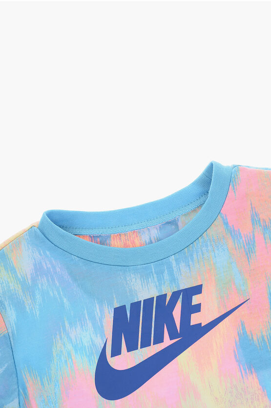 Set aus T-Shirt mit Rundhalsausschnitt und Radler-Shorts mit Logodruck