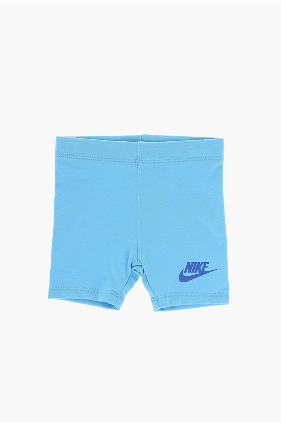 Set aus T-Shirt mit Rundhalsausschnitt und Radler-Shorts mit Logodruck