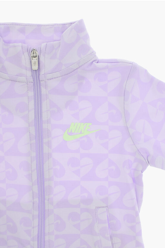 Set Felpa E Pantaloni Svasati Stampati All-Over