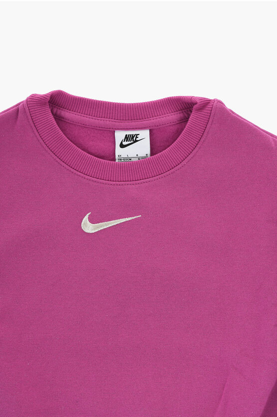 Set Felpa Girocollo e Joggers in Cotone Felpato