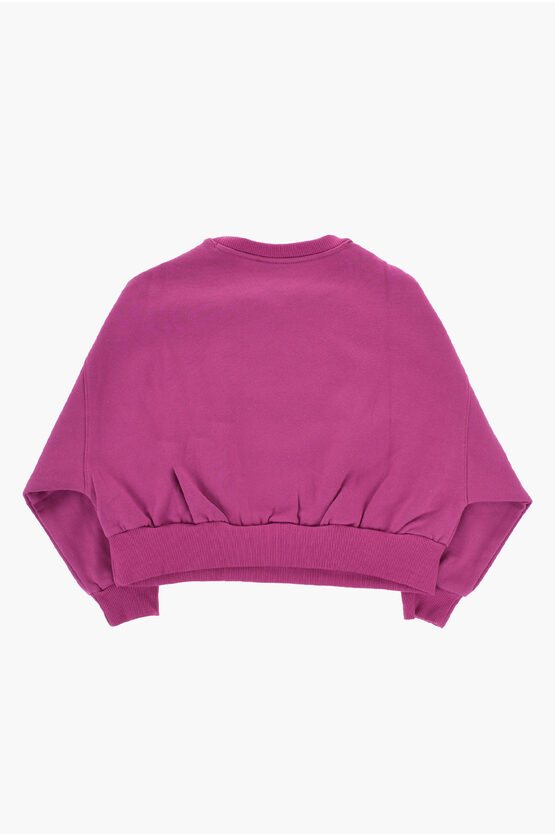 Set Felpa Girocollo e Joggers in Cotone Felpato