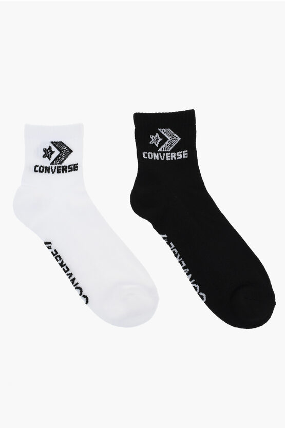 Converse Set Of 2 Pairs Of Bicolor Socks With Contrasting Logo