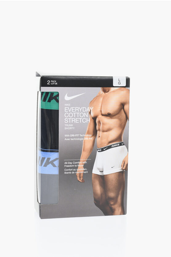 Nike Set Of 2 Stretch Cotton Boxer With Logoed Elastic Band