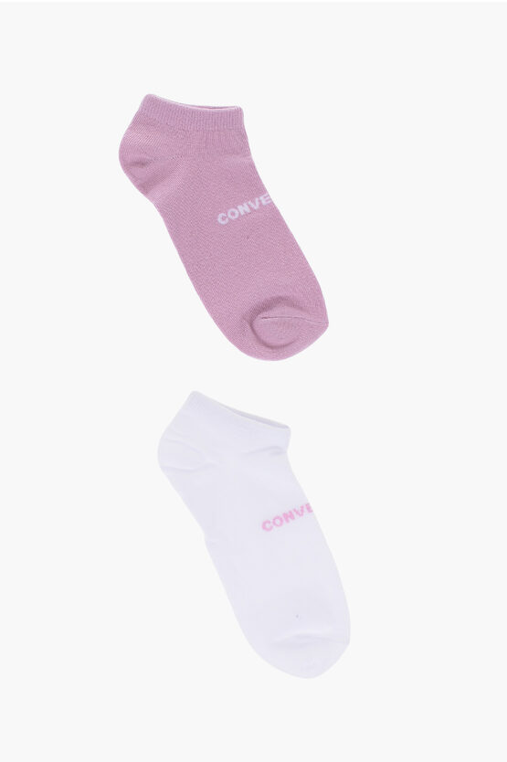 CONVERSE SET OF 2 STRETCH COTTON SOCKS WITH CONTRASTING LOGO