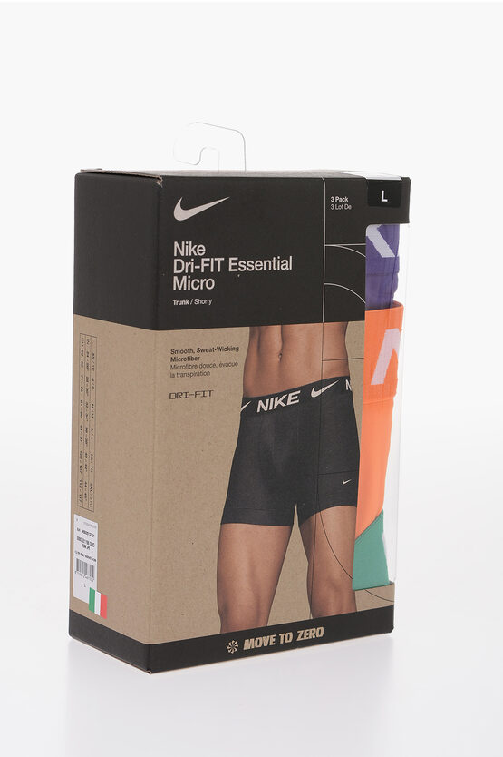 Shop Nike Set Of 3 Dri-fit Boxer With Logoed Elastic Band