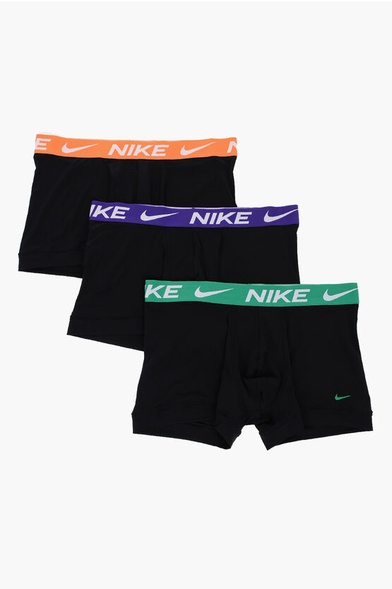 Shop Nike Set Of 3 Dri-fit Boxer With Logoed Elastic Band