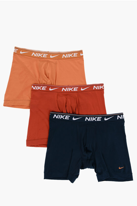 Shop Nike Set Of 3 Dri-fit Boxer With Logoed Elastic Band