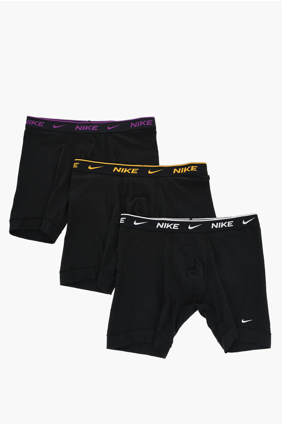 Nike Set Of 3 Solid Color Boxer With Contrasting Logo