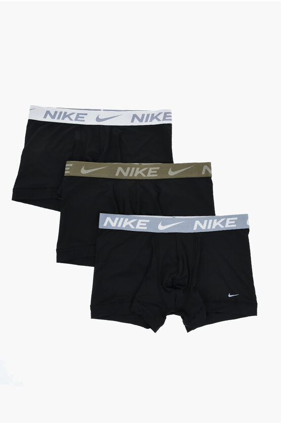 Nike Set Of 3 Solid Color Dri-fit Boxer With Contrasting Elastic