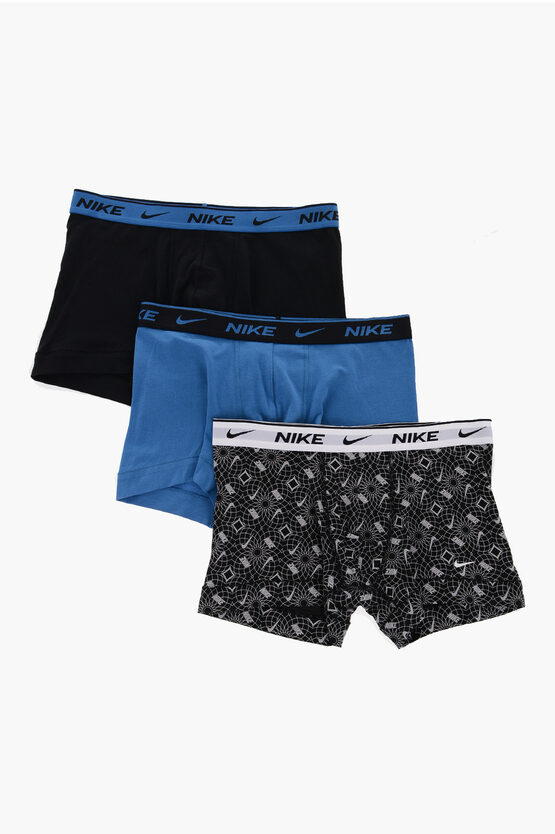 Shop Nike Set Of 3 Stretch Cotton Boxer With Logoed Elastic Band