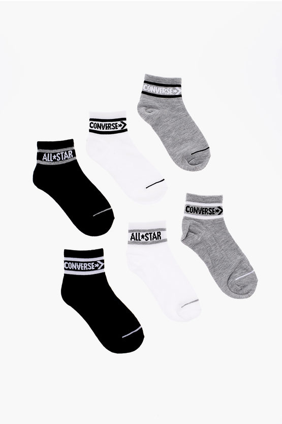 Converse Kids' Set Of 6 Pairs Of Socks With Embroidered Logo In Multi