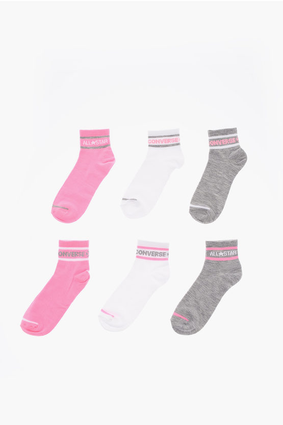 Converse Set Of 6 Pairs Of Socks With Embroidered Logo In Multi