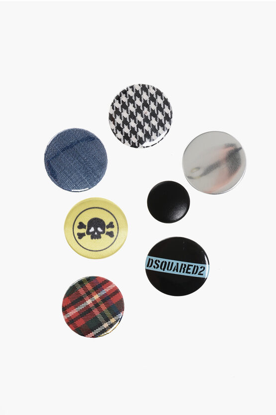 Dsquared2 Set Of 7 Multicolor Metal Pins