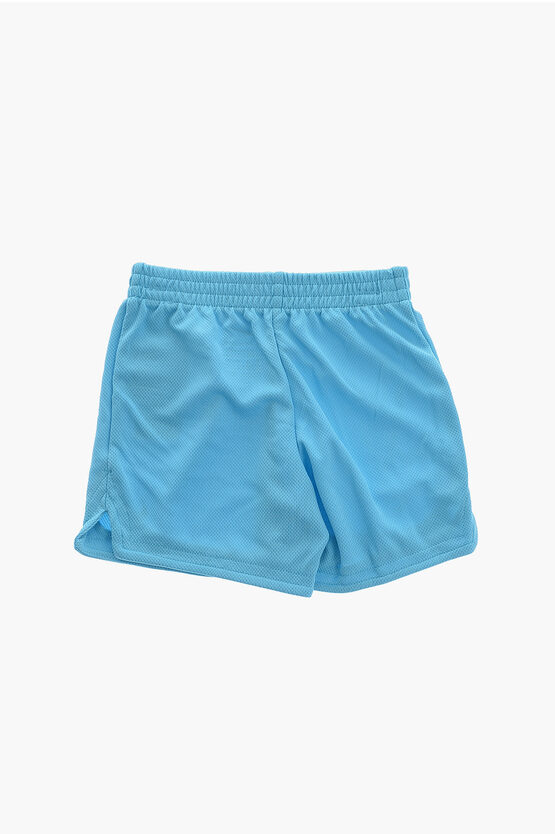 Set T-shirt Girocollo Stampata e Shorts in Mesh