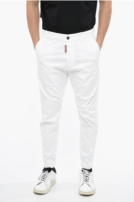 Dsquared2 Sexy Chino Trousers In White