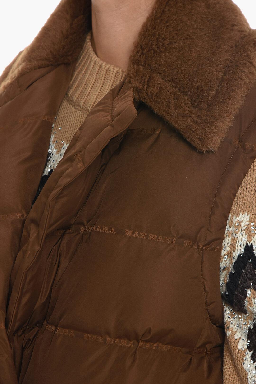 [MAX MARA] SACCO Padded Jumper (パディングジャンパー) Water-repellent taffeta quilted jacket, kaki | 