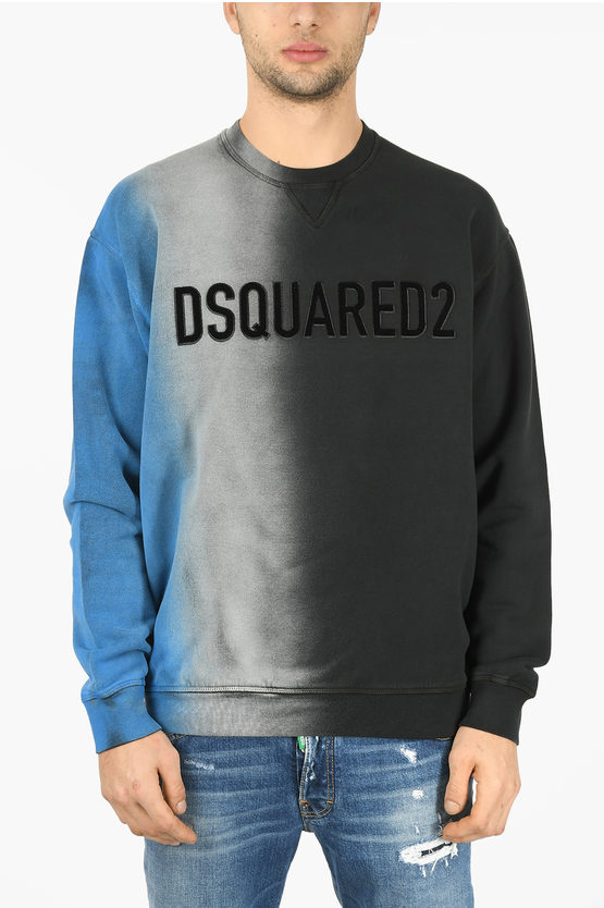 Shop Dsquared2 Shaded Effect College Fit Crew-neck Sweatshirt