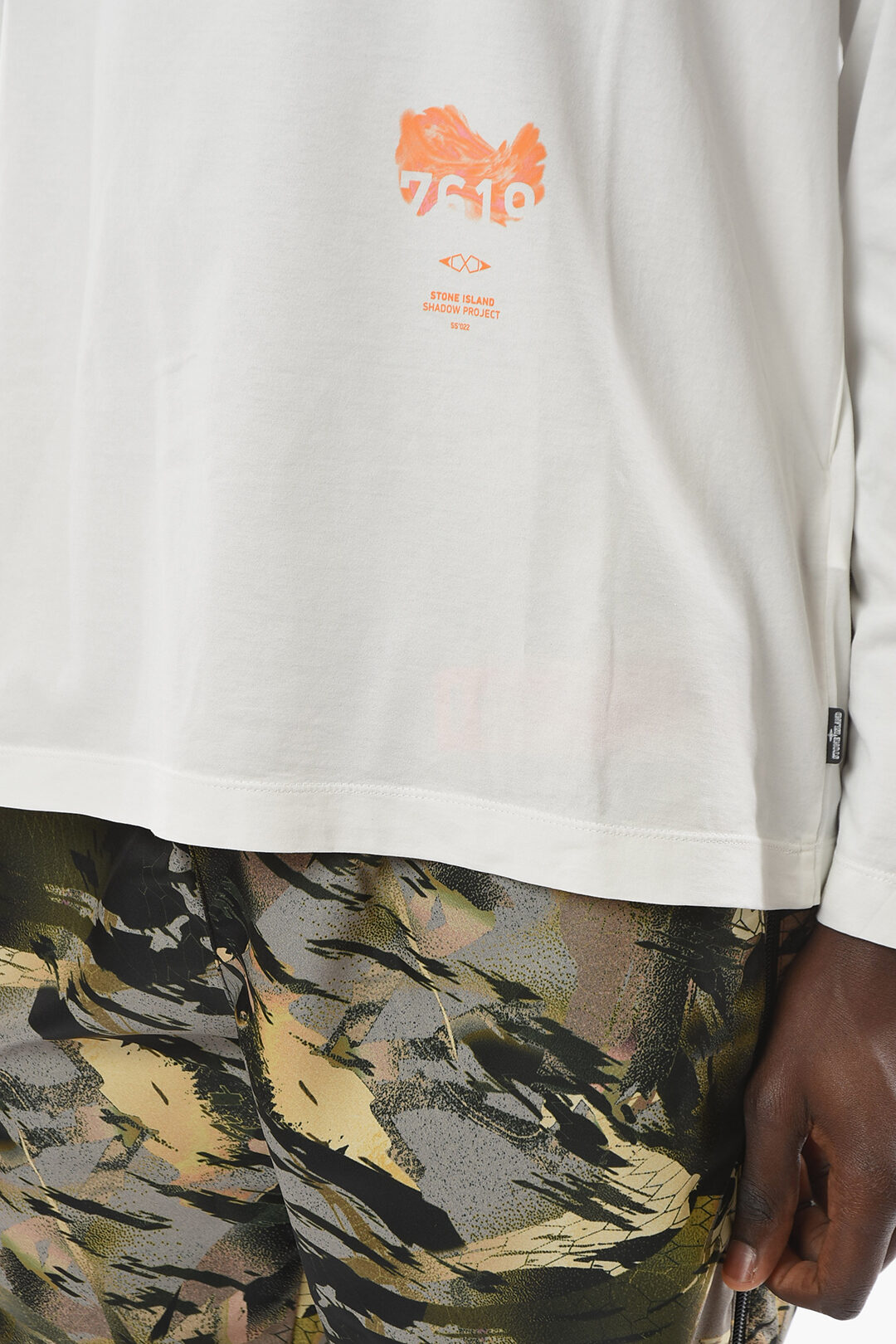 Stone Island SHADOW PROJECT Long-sleeve T-shirt with Back Graphic