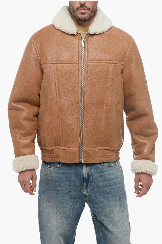 Shop Isabel Marant Shearling Alberto Aviator Jacket