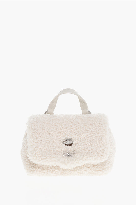 Zanellato Shearling Dolly Hand Bag With Removable Shoulder Strap