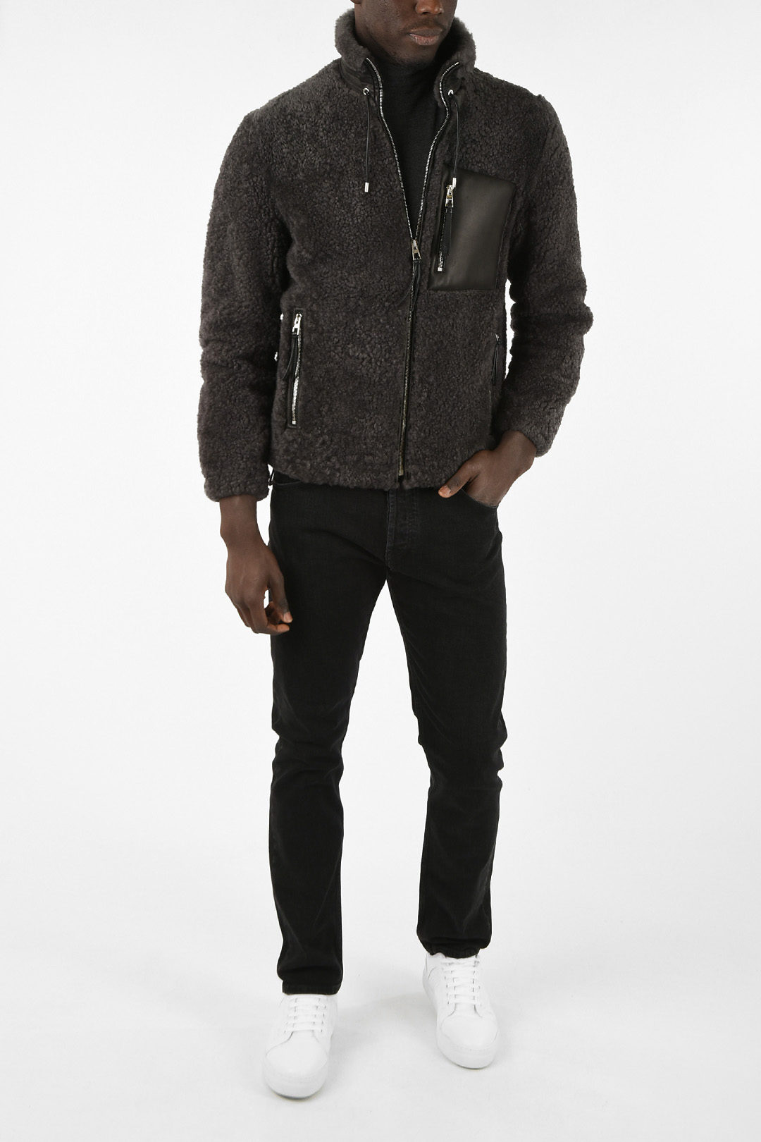 4bidden aviator faux shearling jacket