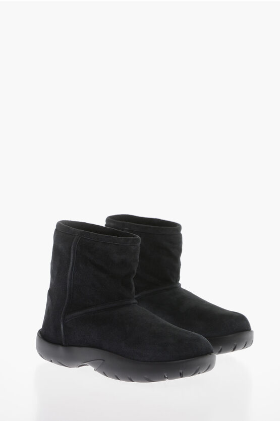 Bottega Veneta Shearling Lined Suede Booties