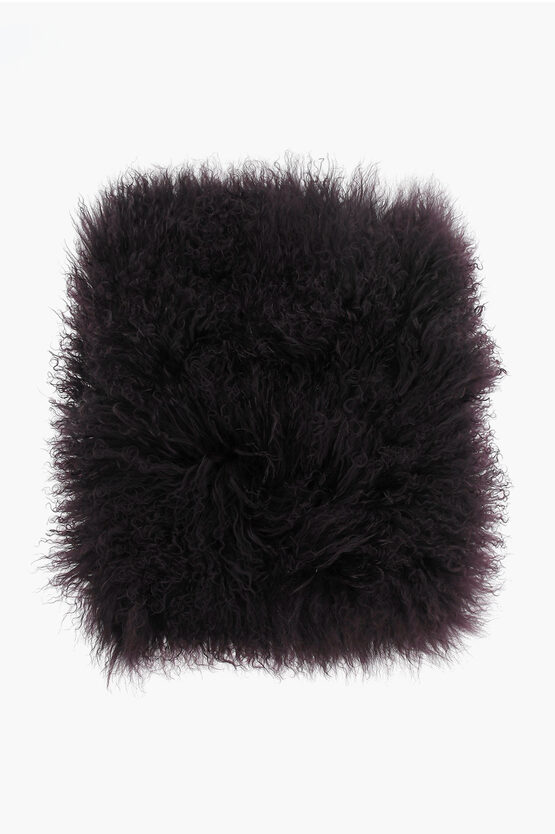 Shop Ann Demeulemeester Shearling Oversized Neck-collar