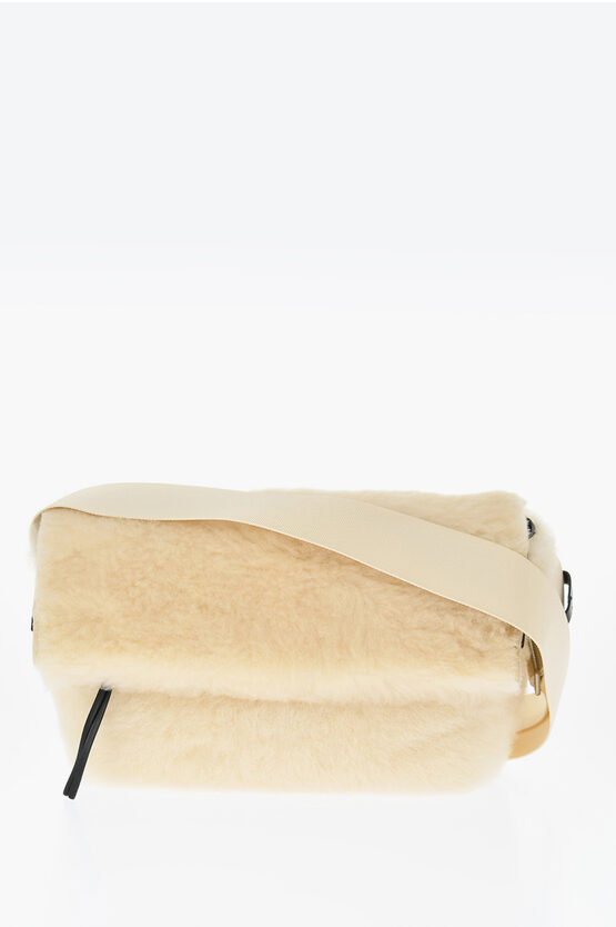 Jil Sander Shearling Utility Crossbody Bag