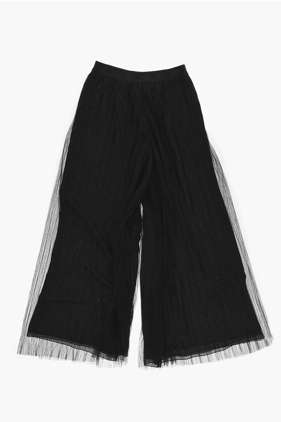 Dior Sheer Flared Pants With Pleats