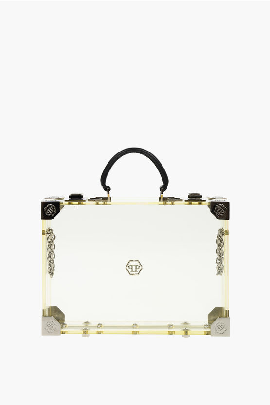 Philipp Plein Sheer Rigid Handbag With Removable Shoulder Strap