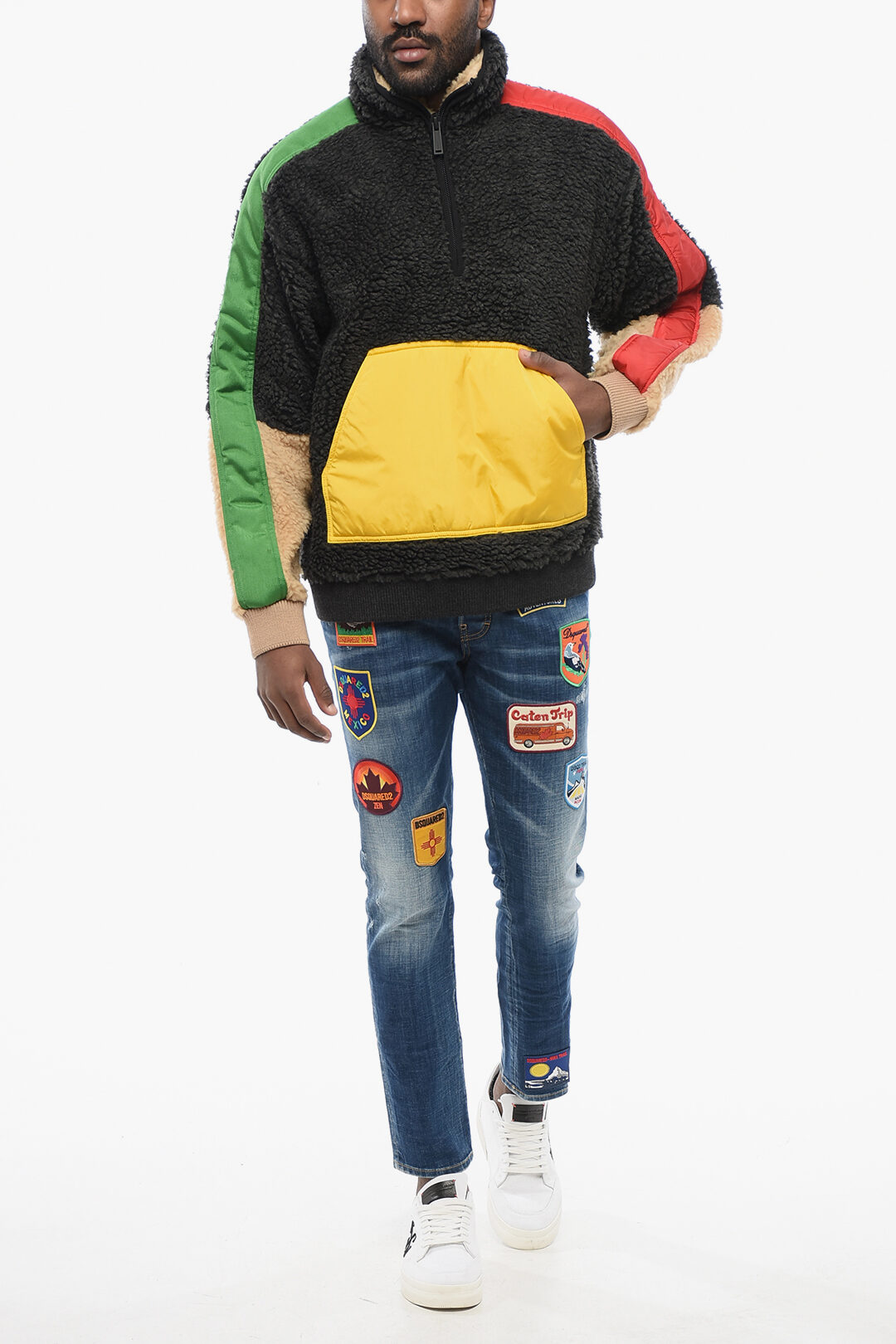 Dsquared2 Sherpa RAIN PATCH Anorak with Nylon Details men