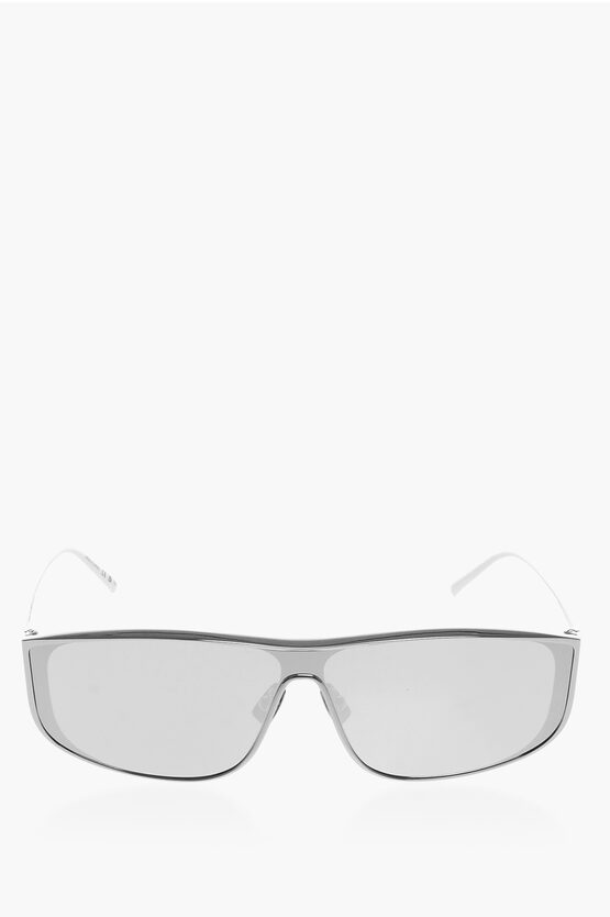 Shop Saint Laurent Shield Frame 605 Luna Sunglasses