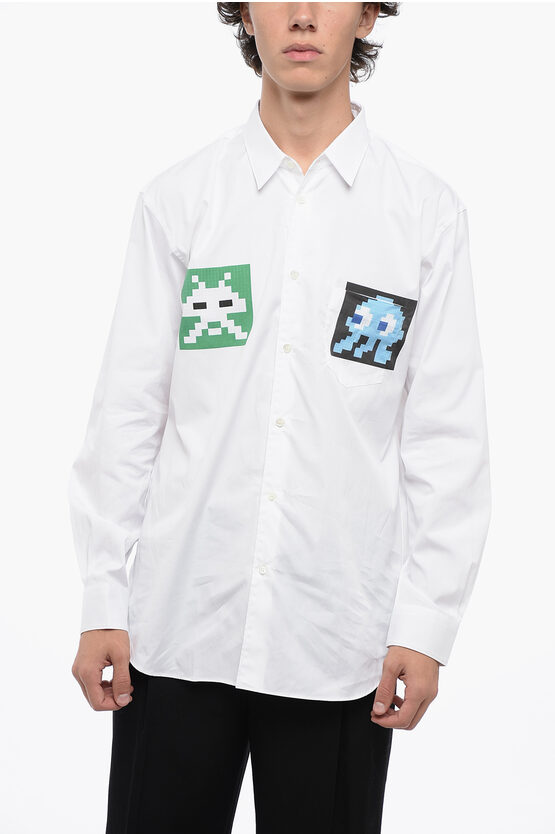 Shop Comme Des Garçons Shirt Cotton Pacman Shirt With Prints