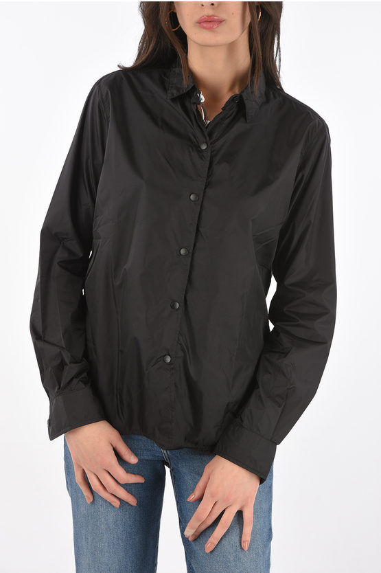 Aspesi Shirt Glue Summer With Snap Buttons In Black