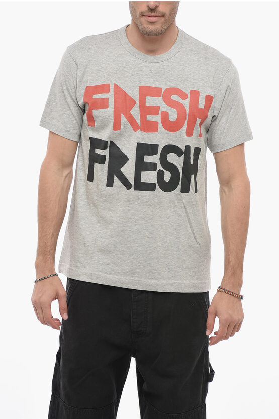 Comme Des Garçons Shirt Printed Fresh T-shirt In Gray