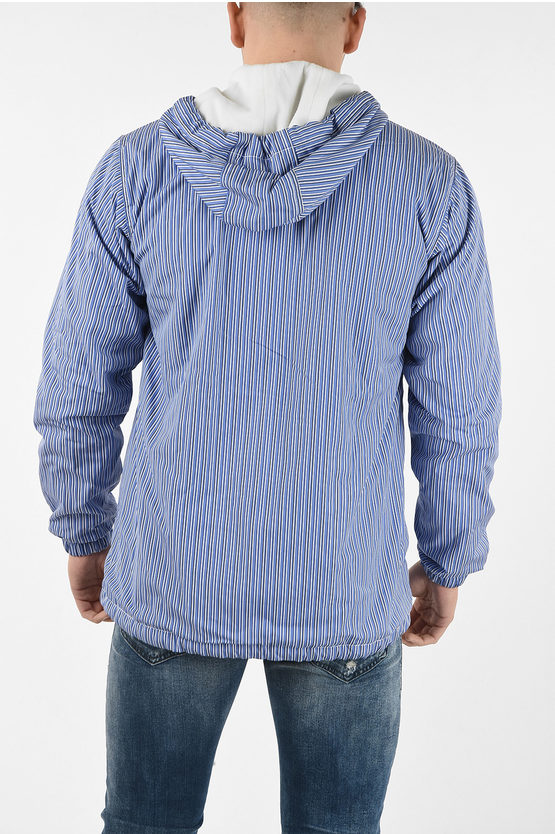 Comme Des Garçons SHIRT unbalanced striped Puffer Jacket