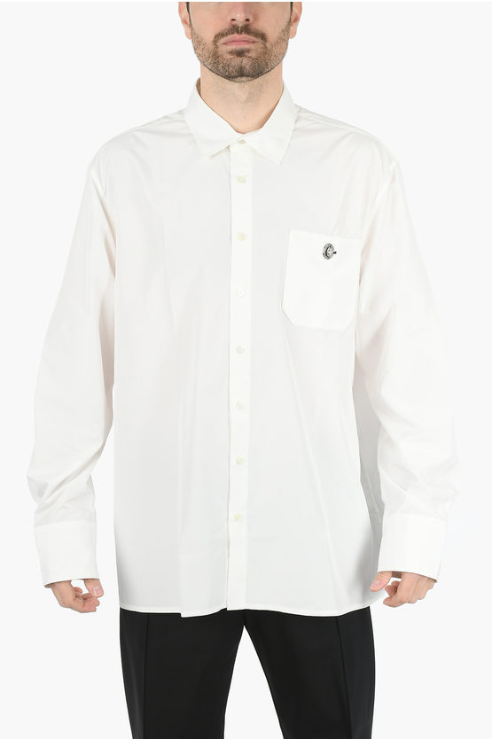 Botter Striped Patch-pocket Shirt In White