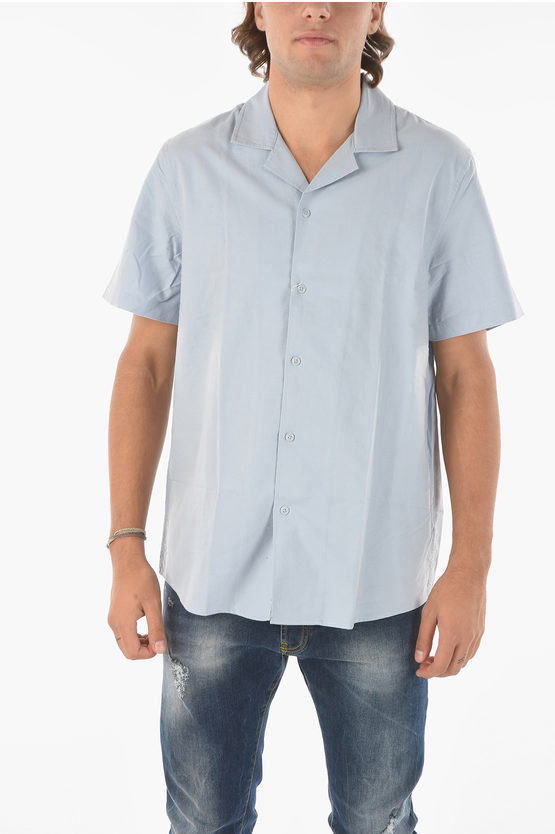 Samsoe & Samsoe Short Sleeve Oversized Einar Sx Shirt In Blue